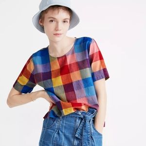 Madewell Americana Red Picnic Plaid Top